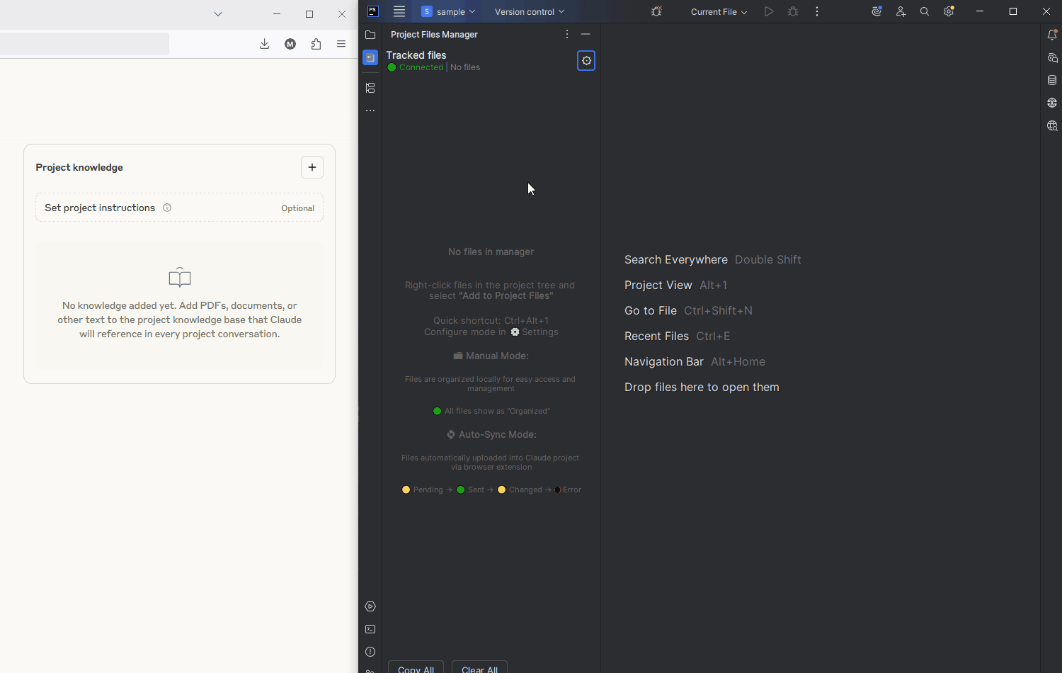 Automatic file detection and sync