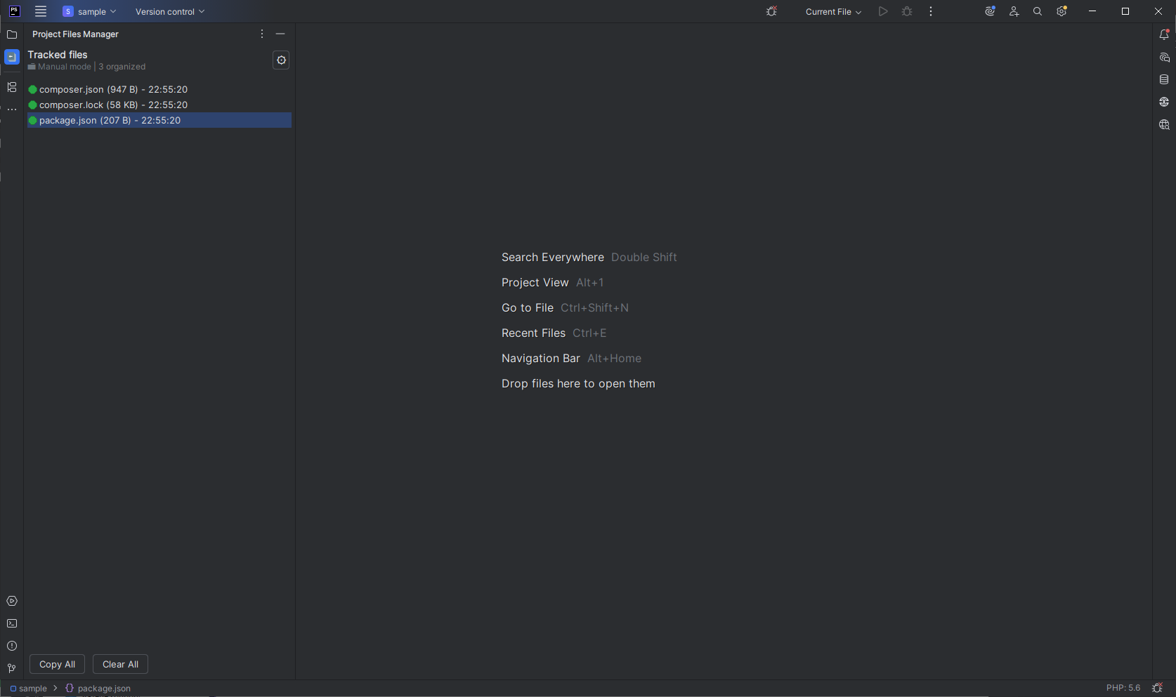 File management interface